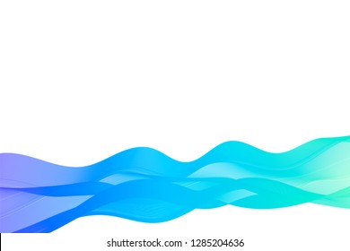 blue line wave abstract background 