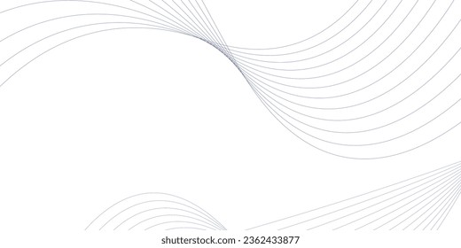 Onda de línea azul y fondo abstracto blanco