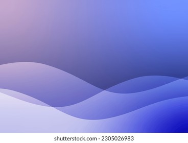 Die blauen Wellen im klassischen Stil bedecken abstrakten Hintergrund. Vektorgrafik.