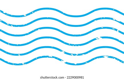 Blue line in waves form vector set design. Vector design illustration