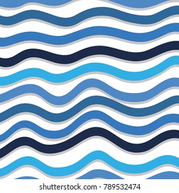 blue line wavy shapes pattern background