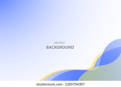 Blue and line yellow vector curve modern background with white space for text and message. concept design
