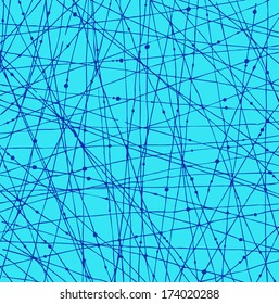 Blue linear network texture with dots