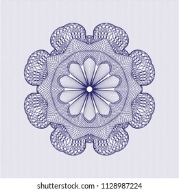 Blue linear rosette