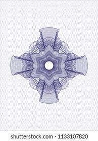 Blue linear rosette