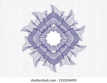 Blue linear rosette