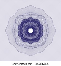 Blue linear rosette