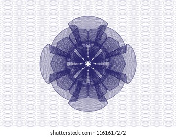 Blue linear rosette
