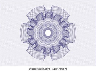 Blue linear rosette