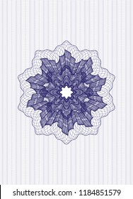 Blue linear rosette