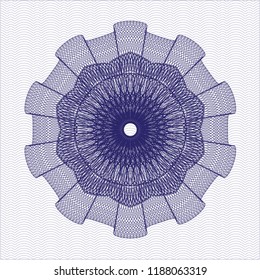 Blue linear rosette