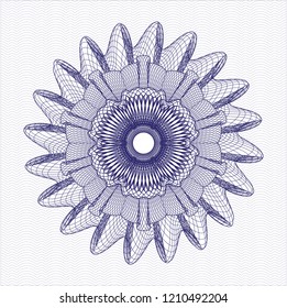 Blue linear rosette
