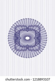 Blue linear rosette