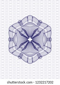 Blue linear rosette