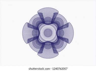 Blue linear rosette