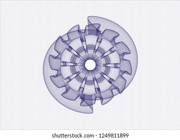 Blue linear rosette