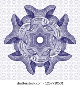 Blue linear rosette