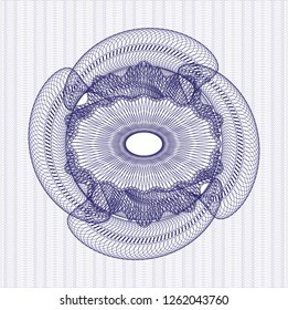 Blue linear rosette