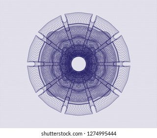 Blue linear rosette