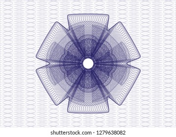 Blue linear rosette