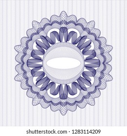 Blue linear rosette
