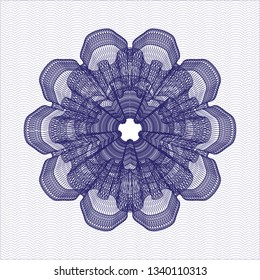 Blue linear rosette