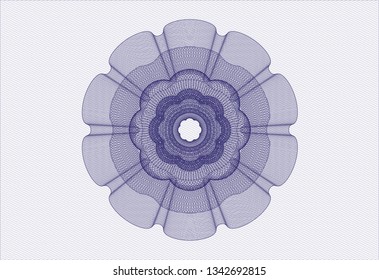 Blue linear rosette