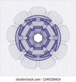 Blue linear rosette