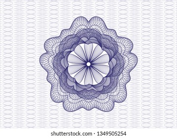 Blue linear rosette