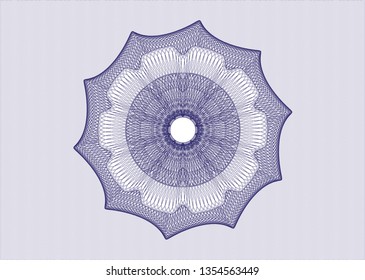 Blue linear rosette