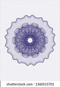 Blue linear rosette