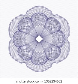 Blue linear rosette