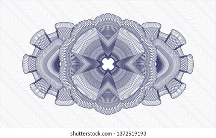Blue linear rosette
