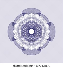 Blue linear rosette