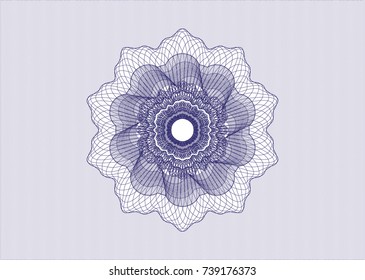 Blue linear rosette