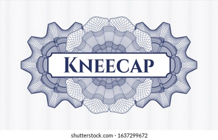 Blue linear rosette with text Kneecap inside
