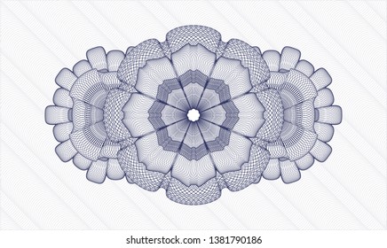 Blue linear rosette. Vector Illustration. Detailed.