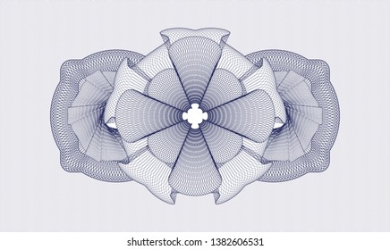 Blue linear rosette. Vector Illustration. Detailed.