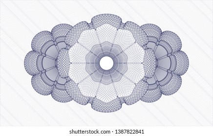 Blue linear rosette. Vector Illustration. Detailed.