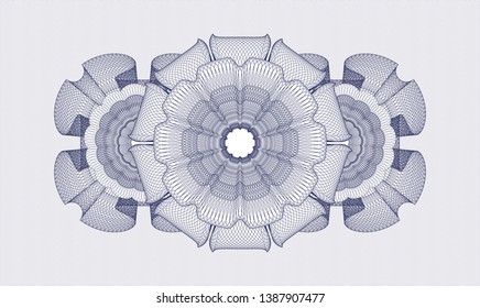 Blue linear rosette. Vector Illustration. Detailed.