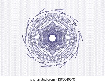 Blue linear rosette. Vector Illustration. Detailed.