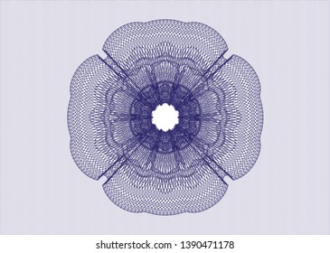 Blue linear rosette. Vector Illustration. Detailed.