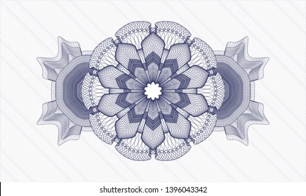 Blue linear rosette. Vector Illustration. Detailed.