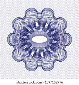 Blue linear rosette. Vector Illustration. Detailed.