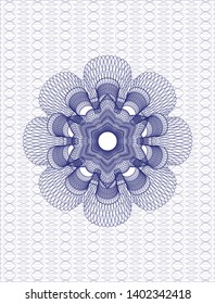 Blue linear rosette. Vector Illustration. Detailed.