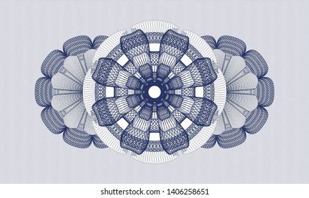Blue linear rosette. Vector Illustration. Detailed.