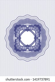 Blue linear rosette. Vector Illustration. Detailed.