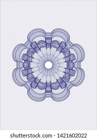 Blue linear rosette. Vector Illustration. Detailed.