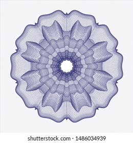 Blue linear rosette. Vector Illustration. Detailed.