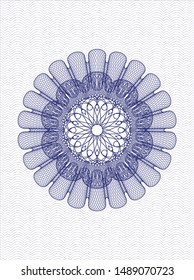 Blue linear rosette. Vector Illustration. Detailed.